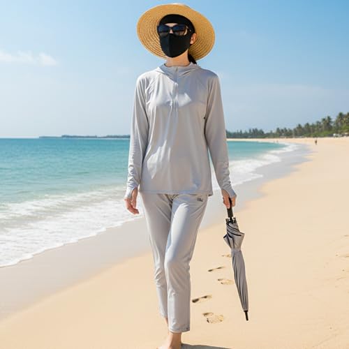 Image of Tomorrow Fashion Full Face Mask for Sun Protection, 3D Face Cover for Women, UPF 50+ Summer Face Mask for Women, Breathable Ice Silk Cooling Sun UV Face Reusable Mask for Biking, Driving BLACK