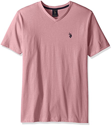 U.S. Polo Assn. Men s V-Neck T-Shirt, Pink Sunset Heather, M