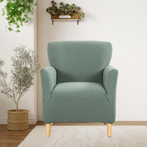 Banquet Armchair Slipcover Stretch Jacquard Chair Covers 1-Piece Armchair Sofa Covers Soft Arm Chair Cover Removable Washable Single Couch Covers Furniture Protector for Living Room - Set of 2 by HAOYONG - Used condition - Image 2