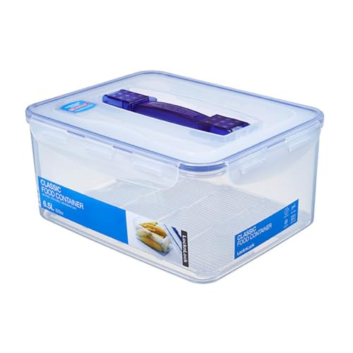 LocknLock PP Classic Aufbewahrungsbox luftdicht mit Griff & Ablaufgitter| 6,5L | 29,5 x 23 x 13,8 cm | 100 % luft- und wasserdichter Vorratsbehälter mit Deckel | Gefrierfeste Aufbewahrungsdose
