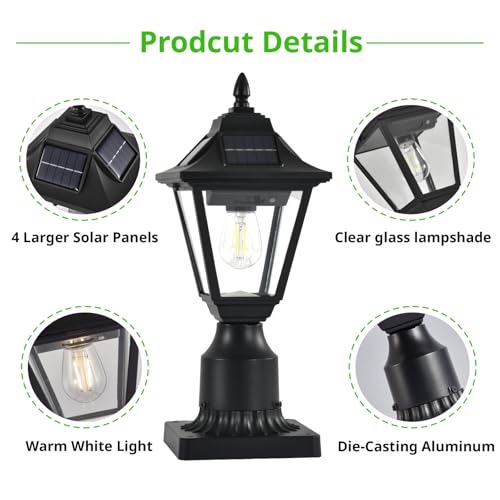 Luces solares de poste de alta calidad, iluminación impermeable para bases de muelle 5