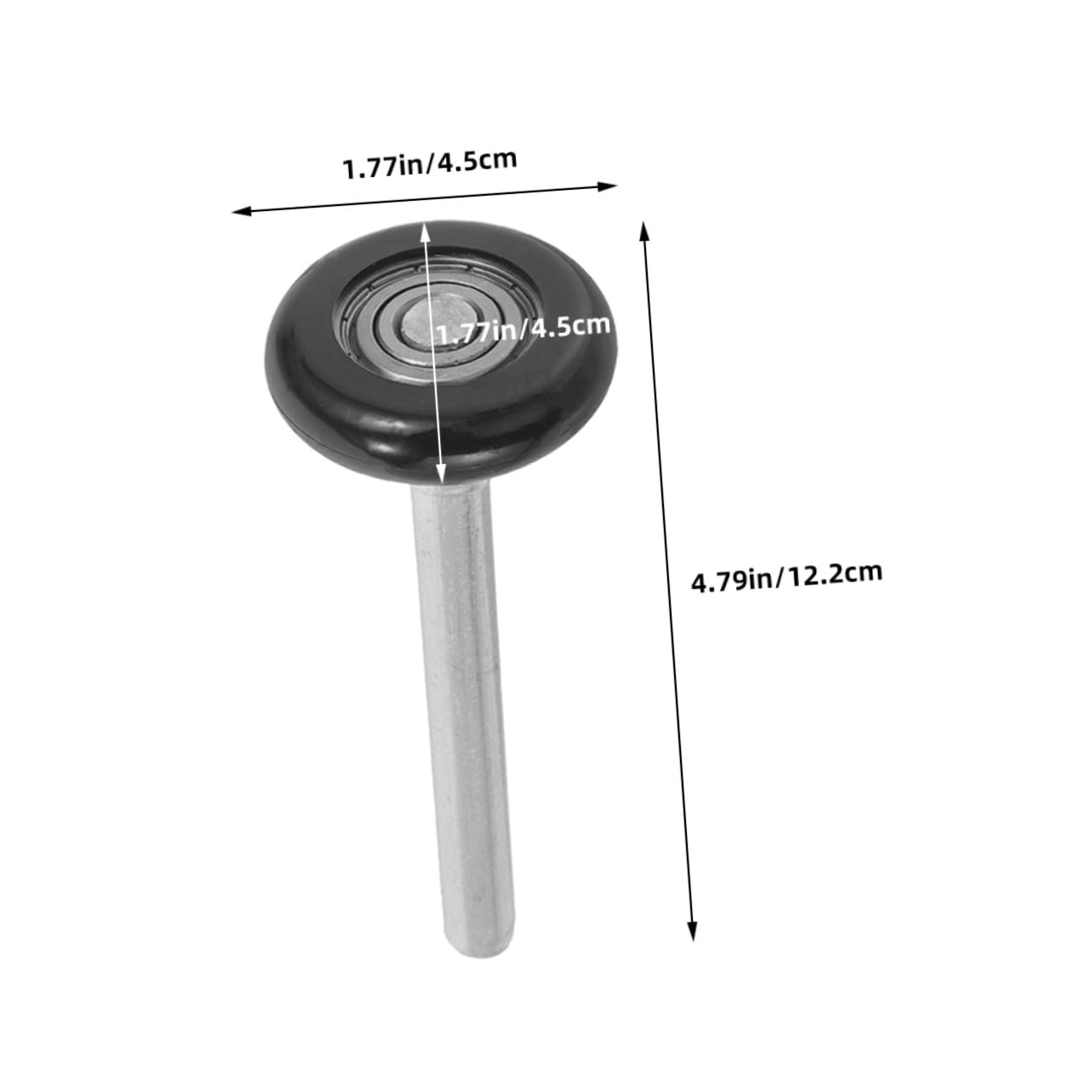 2 pièces Lot de Roulettes de Porte de Garage Nylon Silencieuses Lisses avec Tige Remplacement pour Portes Résidentielles Fonctionnement Stable et Léger