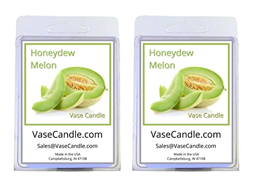 Honeydew Melon Vase Candle - Fresh Cucumber Carefully Mixed With Sweet Juicy Melon To Create A Delightful Honeydew Aroma. (Wax Melts) #TOP30
