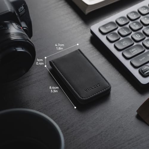 Image of VULKIT Magnetic Money Clip Leather Money Holder Minimalist Design Holds Up to 15 Cash