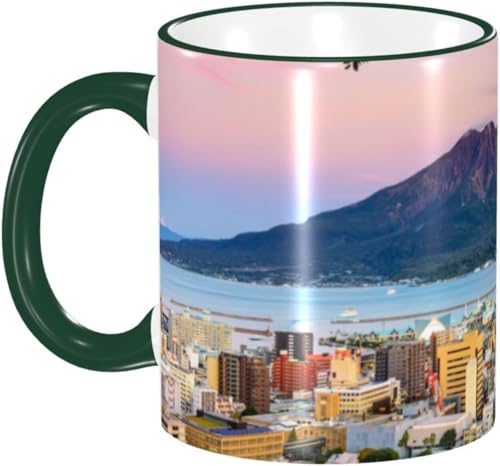 ��B������ �����ΎR �A�j�� �}�O�J�b�v �ϔM �ϗ� �d�q�����W�Ή� ��e�� 330ml �R�[�q�[�J�b�v ���� �Z���~�b�N �l�C ���H�J�b�v ������� �a���� �v���[���g Dark Green frb352jfe