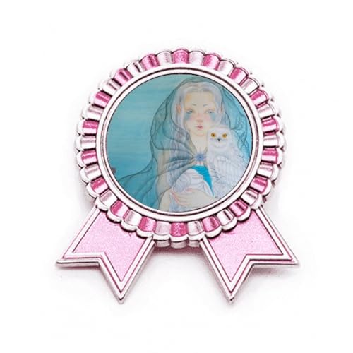 Broche chouette aquarelle en métal pour sublimer un revers de veste