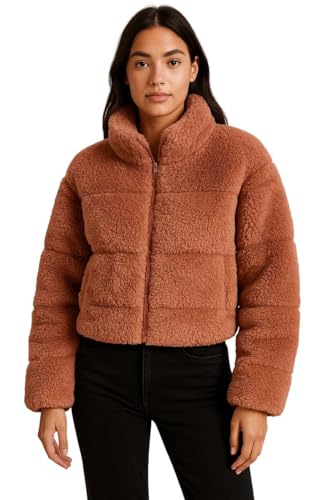 Image of KOTTY Women's Cozy Fit Full Sleeve Coral Fleece Zip Jacket - Winterwear with Pockets for Daily Warmth & Style