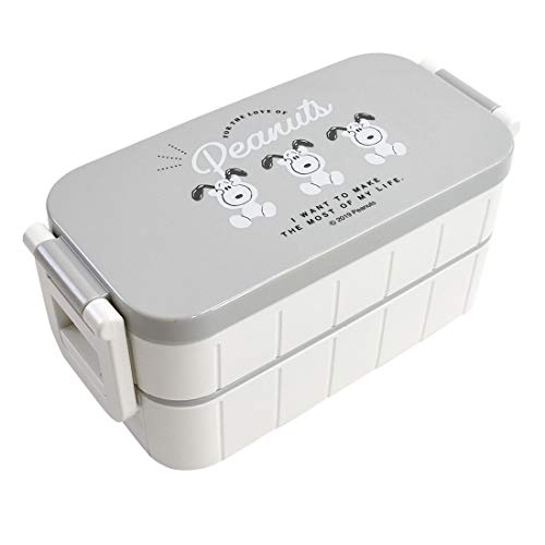 弁当箱 2段 かわいい 高校生 600ml 箸付き スヌーピー 日本製 中学生 女子 キャラクター ランチボックス お箸セット シンプル おしゃれ レンジ可能