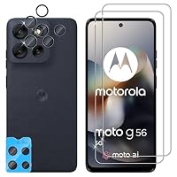 Lutree für Motorola Moto G56 5G für Panzerglas Schutzfolie, 2+2 Stück Schutzglas + Kameraschutz Folie, 9H Härte HD Displayschutz Anti- Kratzer Bläschenfrei Displayfolie – Ansicht 1