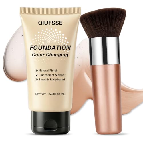 QIUFSSE color changing foundation two-pack — proof you get two units in one purchase