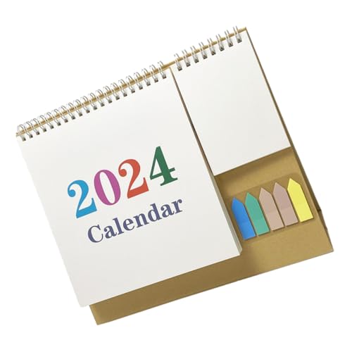 KICHOUSE 多機能卓上カレンダー 年スタンディングデスクカレンダー コイル綴じポータブルスモールオフィスプランナー 日程管理用