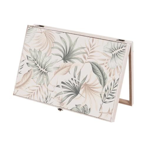 Miniatura 11 de Lolahome Tapa Contador Luz O Cuadro Eléctrico De Hojas De Madera Mdf Beige Y Verde De 46x6x31 Cm
