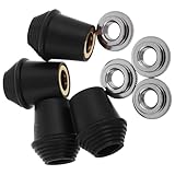 Fixation sécurisée : comprend des écrous de blocage pour fixer fermement les pieds de la batterie, une performance fiable, accessoires de batterie, patins en caoutchouc pour pied de caisse claire