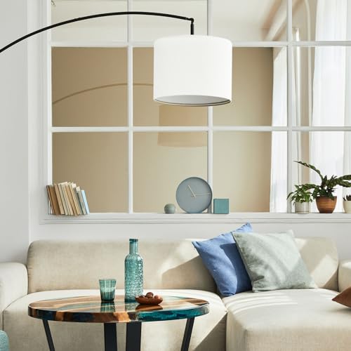 Ffkjdm Drum Lamp Shades For Table Lamps 12 Inchx12 Inchx8 Inch Linen Lampshade Easy Assembly Lamp Shade With E27 To E26/E14 Adapters For Floor Lamps Bedside Lamps Pendant Lights thumb #5