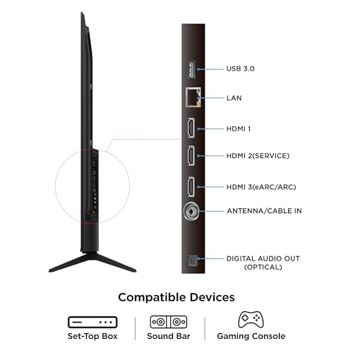 Image of TCL 108 cm (43 inches) Metallic Bezel Less Series 4K Ultra HD Smart LED Google TV 43V6C (Black)