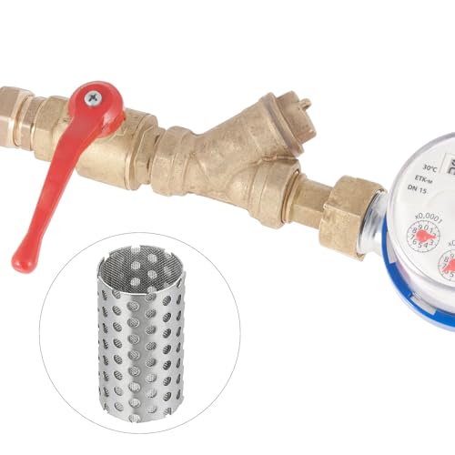 Image of PATIKIL 2 Pcs 18mm OD Strainer Mesh, 32mm H 80 Mesh Screen Y Shaped Strainer Filter Valve Mesh Screen 304 Stainless Steel Double Layer Strainer Mesh for Debris Pump Water Oil Separation