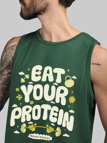 Image of CHKOKKO Tank Tops Sleeveless T-Shirt for Men Dry Fit Vest Gym Wear Stylish Round Neck Running Sando for Sports Workout Fitness & Casual or Beach Wear