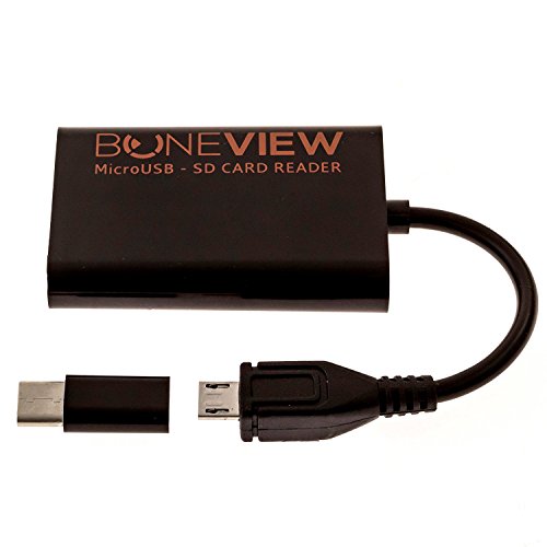 BoneView Trail Camera Viewer for Type-C Reversible USB Android Phones, SD and Micro SD Memory Card Reader to View Deer Hunting Photo and Video of Any Motion Scouting Game Cam on Smartphone or Tablets