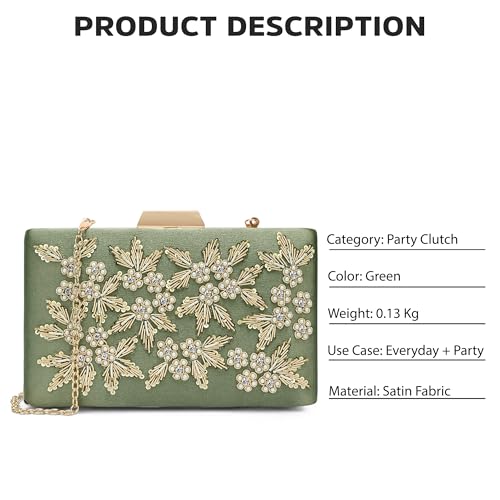 Image of Lavie Signature Women's Ogden Embroyidery Handle Framed Clutch|Ladies Purse |Gift For Women