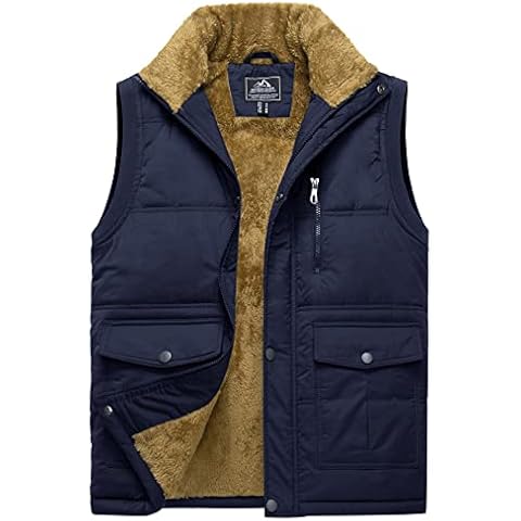 TACVASEN Men's Winter Fleece Gilet Cover