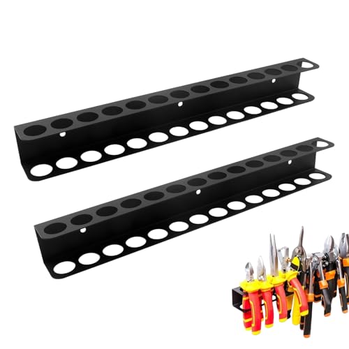 2 Stück Wandmontierter Werkzeug Organizer 40cm Wandmontierter Werkzeughalter Metall Werkzeuglagerregal für Schraubendreher,Schraubenschlüssel,Hammerständer,Handwerkzeug für Werkstatt, Schuppen, Gara