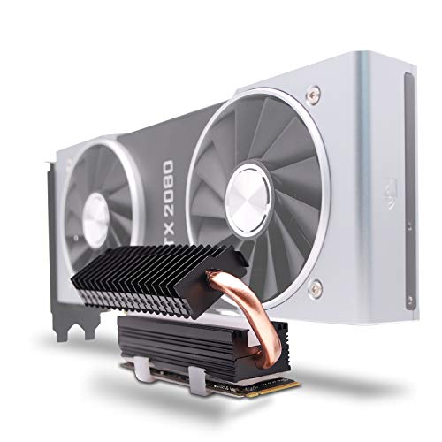 EZDIY-FAB M.2 Dissipatore di Calore con Heatpipe,5V 3-Pin ARGB SATA NVMe NGFF M.2 Dissipatore di Calore SSD Cooler per 2280 M.2 SSD,con Thermal Pad (SSD Non Incluso)