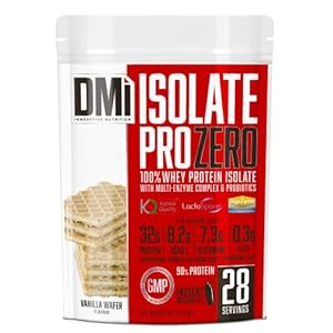 DMI ISOLATE PRO ZERO Protein – 100% weiproteïne geïsoleerd met DigeZyme® en LactoSpore® (Vanilla Wafer, 1 kg)