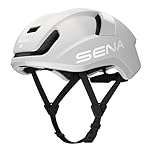 Sena S Mesh Intercom Smart Road Cycling Helmet (Matte White, Large)