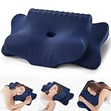 Nackenkissen Kopfkissen, Memory Foam Kissen Ergonomisches Kopfkissen, Nackenstützkissen für Seitenschläfer, Rücken und Bauchschläfer
