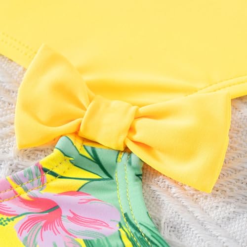 Little Big Girls' Cutout Floral Monokini One-Piece Swimsuit Spaghetti Straps Hawaii Beachwear3