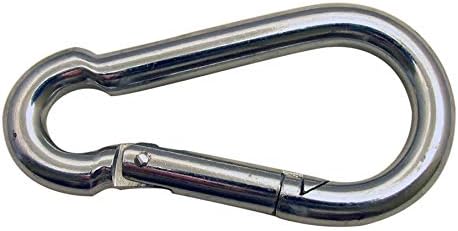 5/16" Zinc Plated Steel Spring Hooks Carabiners (25)