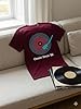 1986 Vinyl Record Neon - Classic Since - 40th Birthday Gift | Present Mens T-Shirt Burgundy L #2