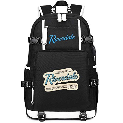 Mochila Riverdale Mochila para Niños Y Niñas Mochila con Patrón De Serpiente Mochilas Escolares para Adolescentes con USB para Hombres Y Mujeres Mochilas Casuales Style19