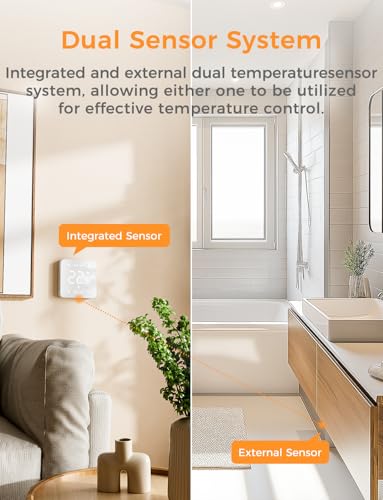 Refoss Smart Thermostat Elektrische Fußbodenheizung, WLAN Raumthermostat mit HomeKit, Alexa und Google, Digitaler Thermostat Heizung für Badezimmer und Wohnzimmer, Präzise Temperaturregelung