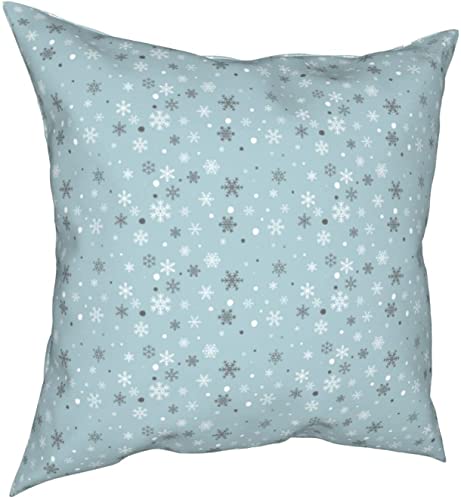Housse de Coussin, 30,5 x 30,5 cm Flocon de Neige taies d'oreiller décoratives pour Femmes Filles garçons canapé canapé Chambre Salon Cover