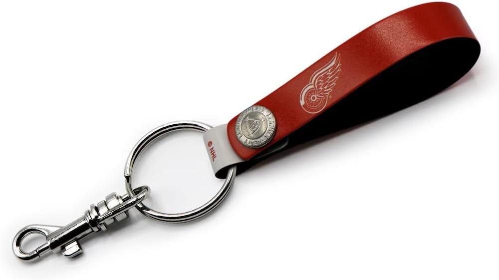 DETROIT RED WINGS PERSONALIZED Licensed NHL Three Piece Leather Gift Pack with Tag