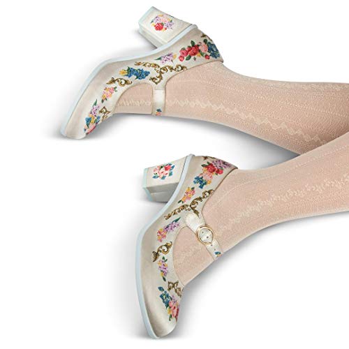 Image of Hot Chocolate Design Artistic Women's Mid Heel Strap Pumps | Block Heel Design, Vegan Faux-Leather Upper, Padded Footbed, Buckle Closure, Occasion Pumps for Women