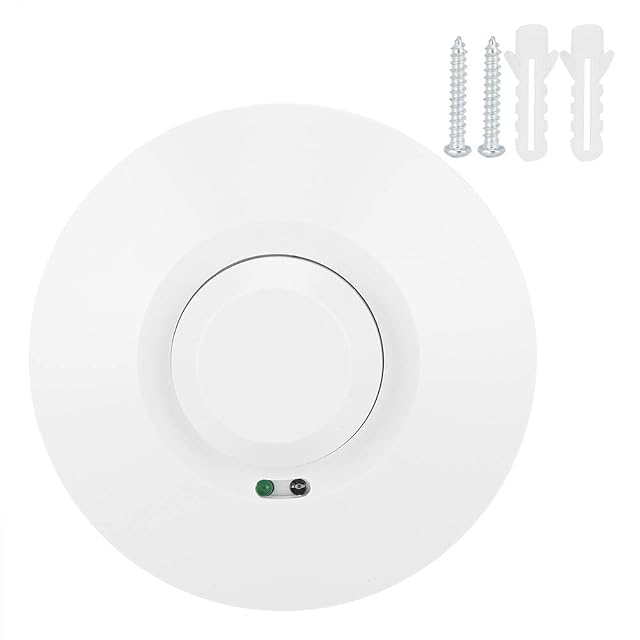 360° Przełącznik Mikrofalowy z Czujnikiem światła Czujnik Ruchu 12-24 V DC z 5,8 GHz do Schodów w łazience i Garażu