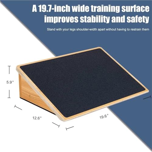 Tabla inclinada para estiramiento de pantorrillas de madera miniatura 2