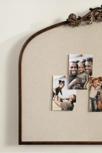 Image of Kate and Laurel Arendahl Vintage Ornate Framed Wide Arch Pinboard for Wall