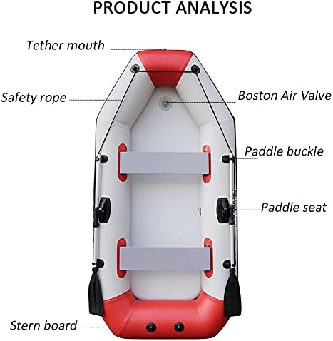 Inflatable Boat Canoe for Adult 6.5FT Raft Inflatable Kayak with Air Pump Rope Paddle Portable Fishing Boat Apply to Oce Sea Lake in Summer