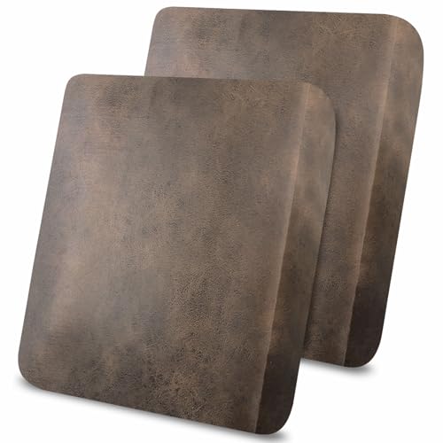 molasofa Leather Look Couch Cushion Covers, Stretch Sofa Cushion Covers for Sectional Armchair Loveseat Protector,Replacement Seat Cushion Slipcovers, Machine Washable (2 Cushion Sofa, Light Brown)