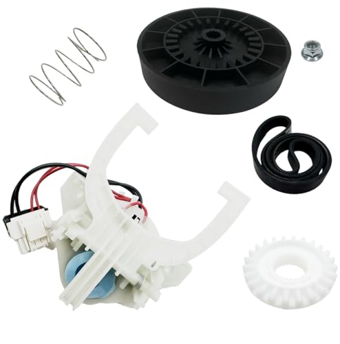 MynixPart Upgraded WH03X30517 Washer Shift Actuator & WH03X32097 Washer Transmission Pulley & WH01X27538 Washer Drive Belt & WH05X24185 Machine Clutch & WH01X24434 Spring Compatible with GE Hotpoint