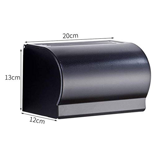 Baño soporte de pared del papel higiénico del titular JFDBGU negro aluminio estante 3