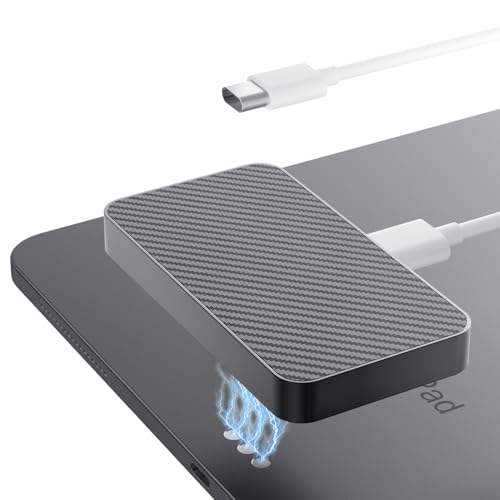 Magnetic Wireless Charger for iPad Pro 12.9inch(3rd/4th/5th/6th) & iPad Air 13 (M2/M3) ONLY, 18W Fast Charging Smart Connector Charger, Aluminum Alloy Wireless Charging Pad with USB-C Cord Cable