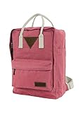 Ansvar II Rucksack aus Bio Baumwoll Canvas - Hochwertiger Damen & Herren Tagesrucksack aus 100% nachhaltigen Materialien - Wasserabweisend - Rucksack mit GOTS & Fairtrade Zertifikat, Farbe:Altrosa