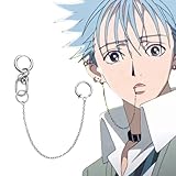 Piercing Lip Clip Earring Anime Okazaki Shinichi Cosplay Punk Chain Linked Earrings Hinged Lip Ring Accessories Gift 1 Set
