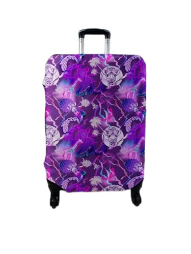 Housse valise XL girafe violette pour repérer son bagage en voyage