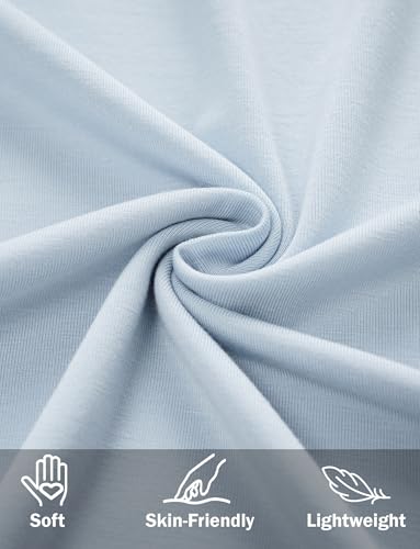 طقم بيجامة صيفية للرجال خفيف الوزن باكمام قصيرة وشورت، ملابس نوم ناعمة مع جيوب، لون ازرق، مقاس XL