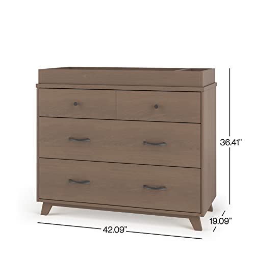 Child Craft Soho 3 Piece Nursery Furniture Set, 4-In-1 Convertible Crib, 4 Drawer Chest And 3 Drawer Changing Table Dresser (Dusty Heather) #TOP3